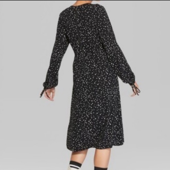 ‼️SOLD‼️ WILD FABLE Black Star Wrap Dress Sz Sm - Picture 2 of 7